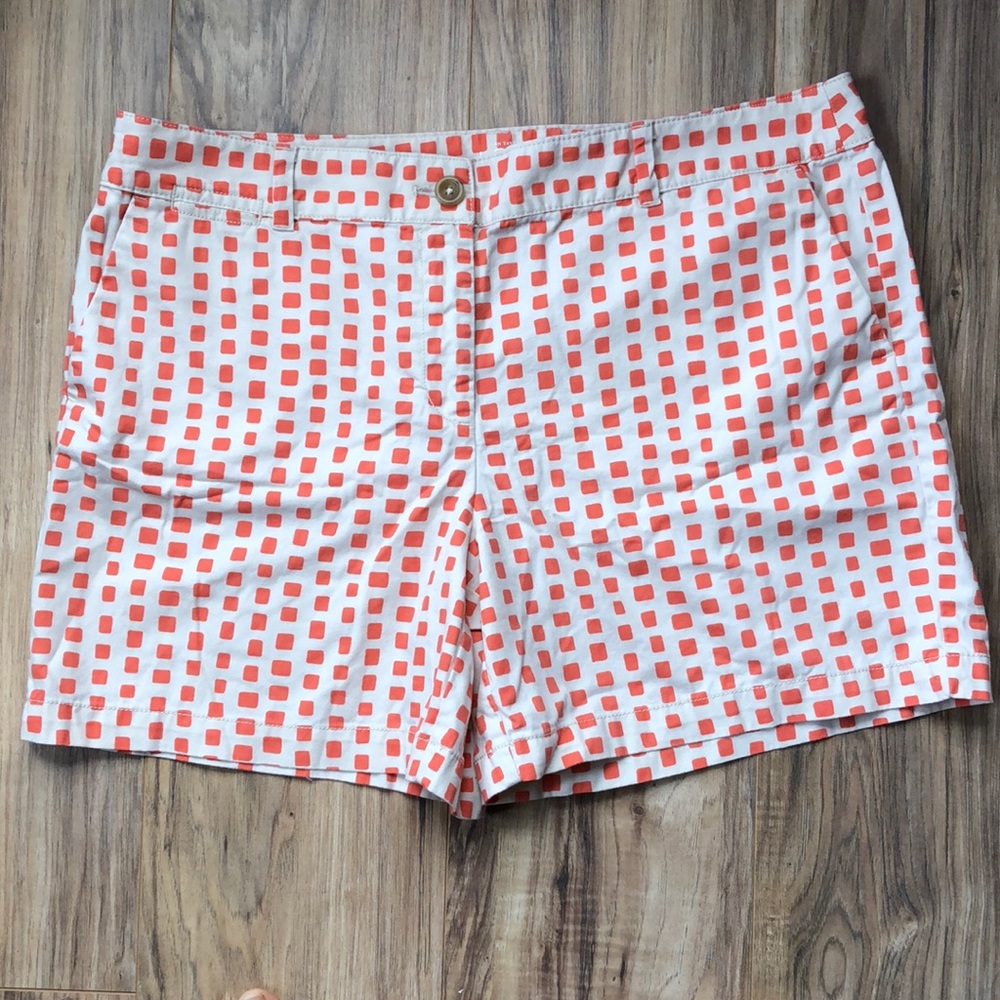 🧸Loft Orange Print Chino Shorts Classic 14